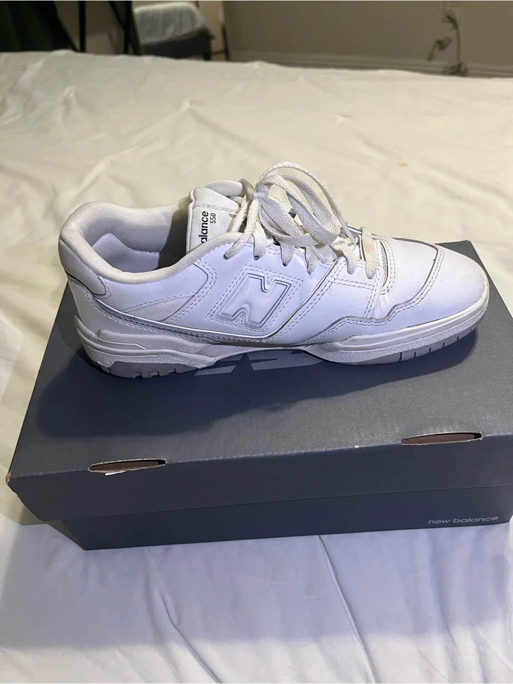New Balance all white